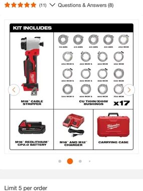 Milwaukee M18 Cable Stripper Kit - Red and Black